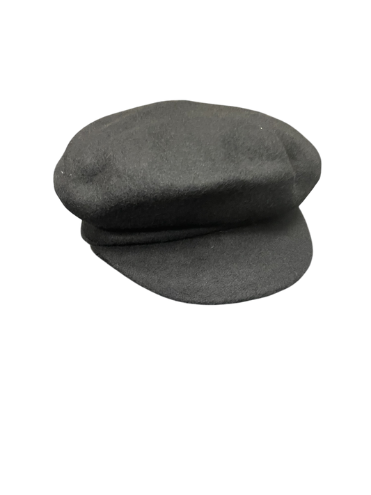 Dark gray flat cap on a white background